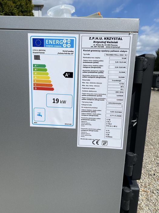 Kocioł Piec CO Pell-Eko TECHNIX 19 kW na pellet ekogroszek drewno – SV200 5 Klasa Ecodesign