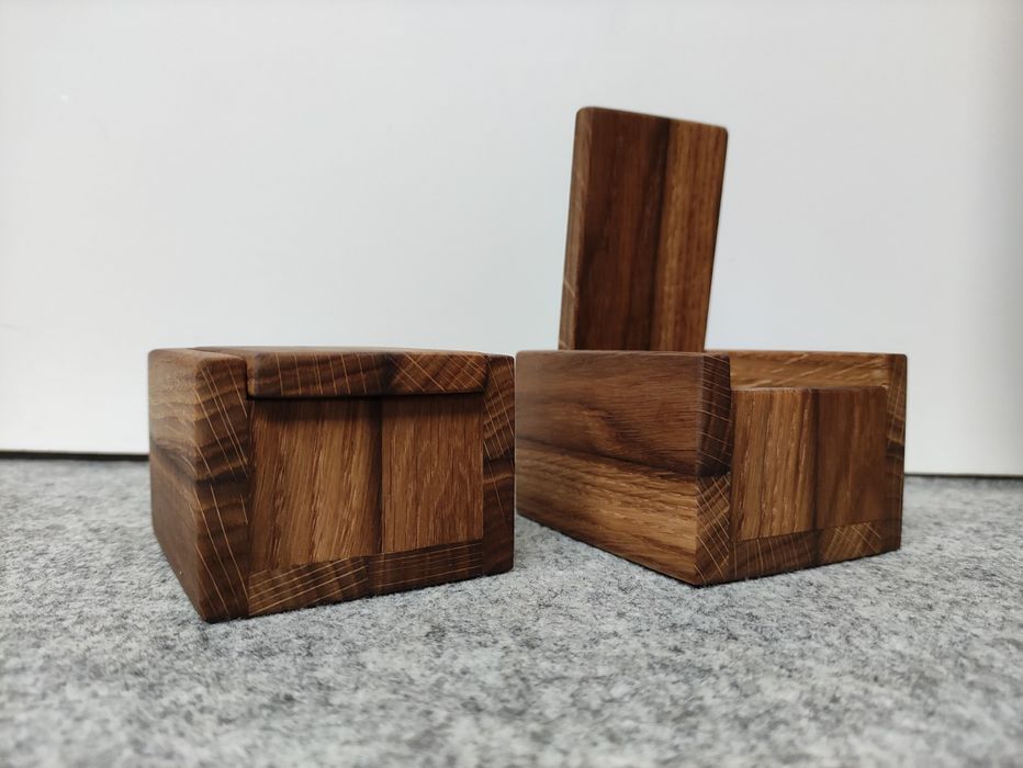 Pudełko szkatułka dębowa