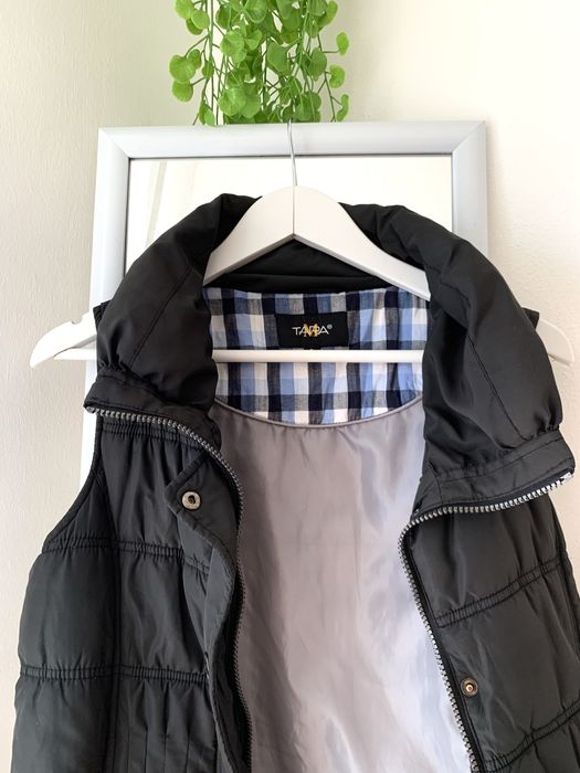 Colete comprido preto