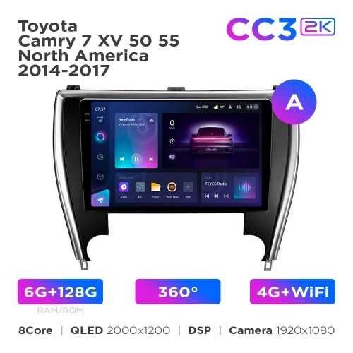 Штатная магнитола Teyes CC3 2k 4+32 Gb Toyota Camry 7 XV 50 55