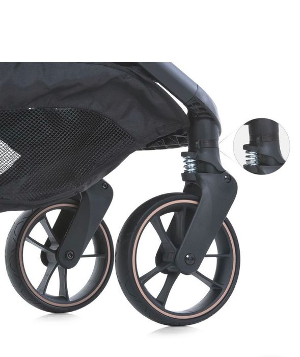 Прогулянкова коляска El Camino BEYA 1127 Black Leo каляска візок