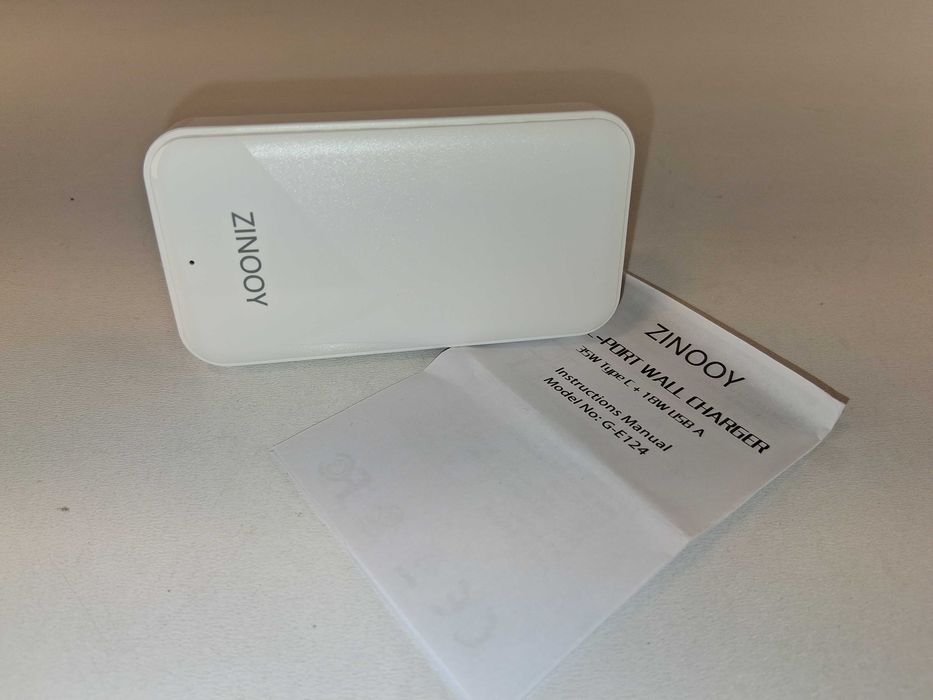 E119 Ładowarka Sieciowa ZINOOY 35W GaN USB-C USB-A Szybkie Ładowanie