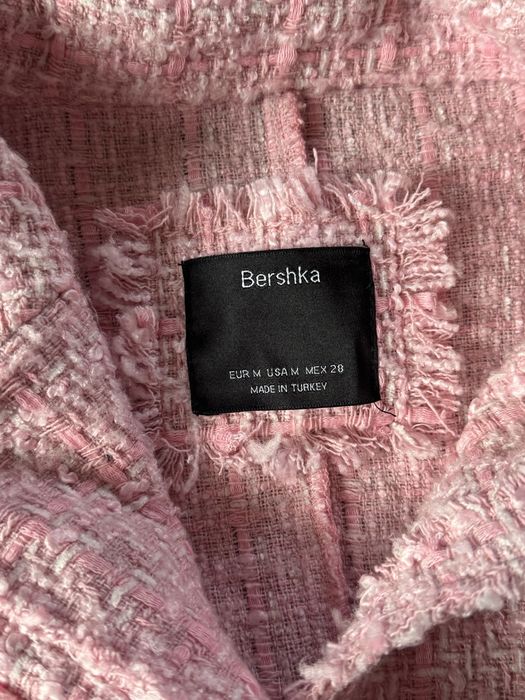 Вкорочений твідовий піджак Bershka
