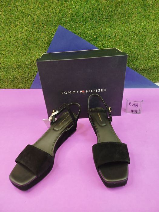 Buty Tommy Hilfiger Suede Wrapped Mid Wedge