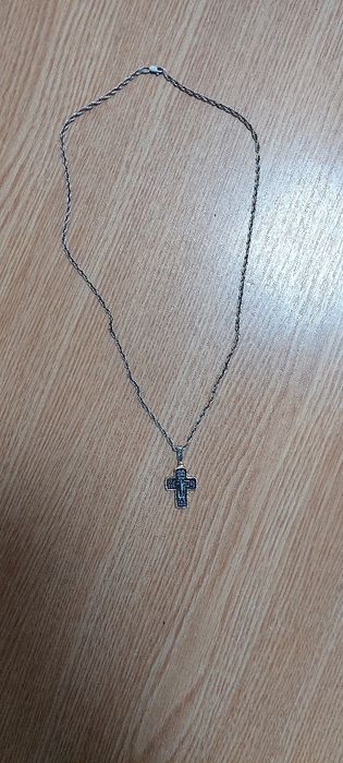 Срібний хрестик з позолотою