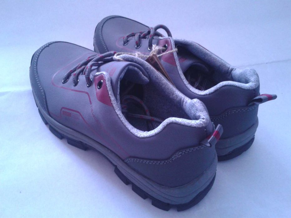 Buty sportowe trekkingowe SOFTSHELL sznurowane szare wegan r. 38