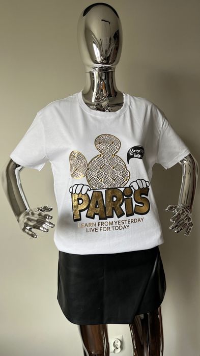 Biały T-shirt Paris Bawełna