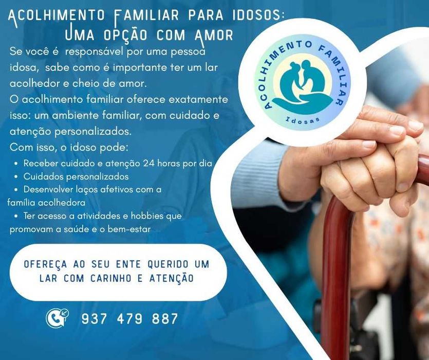 Vaga para idosa em família de acolhimento