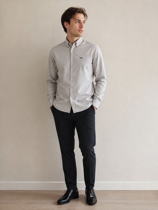 Koszula WNW WOS NOT WOS beżowa premium casual elegancka M
