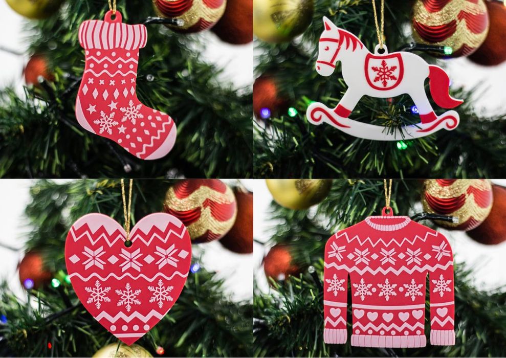 Ялинкові прикраси. Набір новорічних прикрас — “Скандинавська зима”