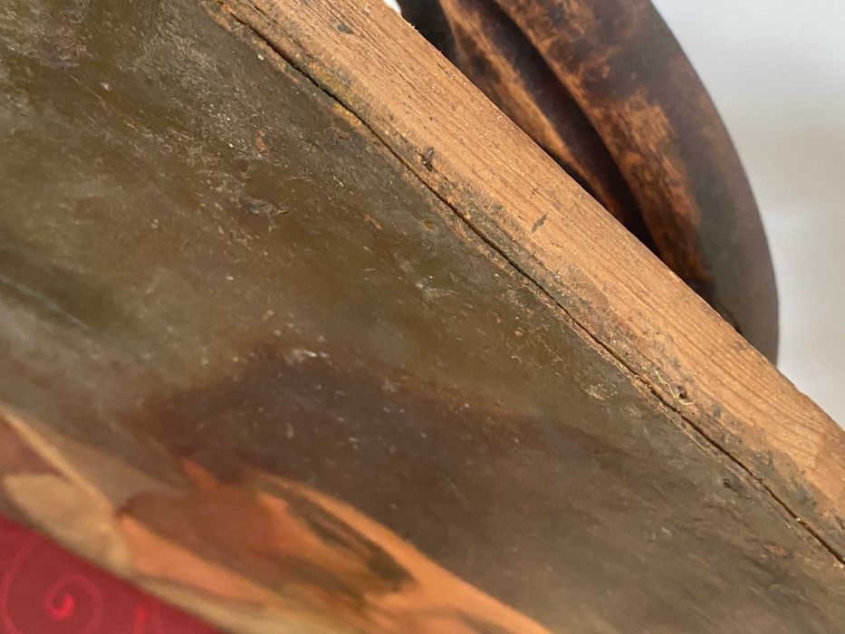 Pintura antiga, senhora, óleo sobre cartão, original, 1915