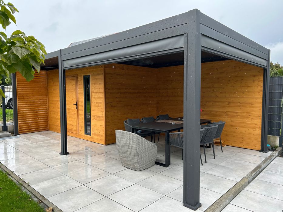Wiata, altany, zadaszenie,pergola przyscienna,domki ogrodowe