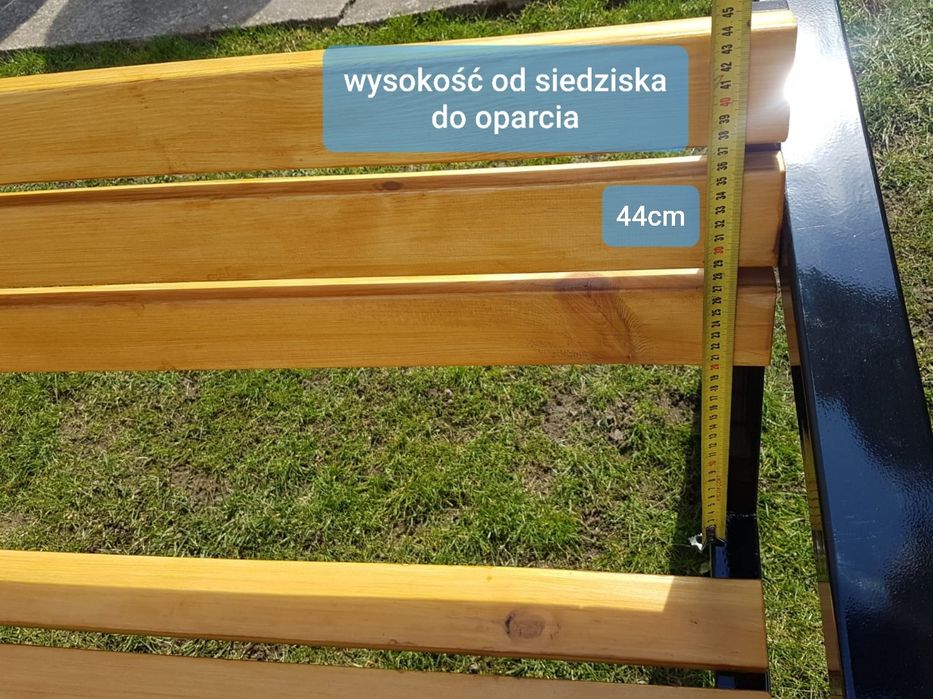 Komplet  meble ogrodowe ze stali i drewna