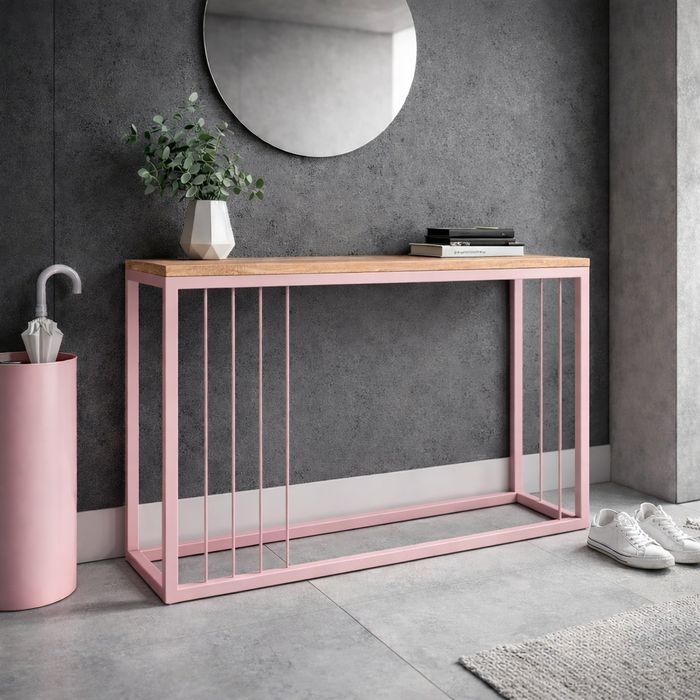 Konsola loft stal drewno nowoczesna