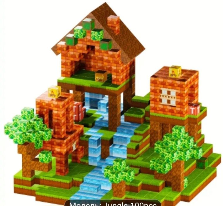 Магнітний конструктор майнкрафт 125 шт