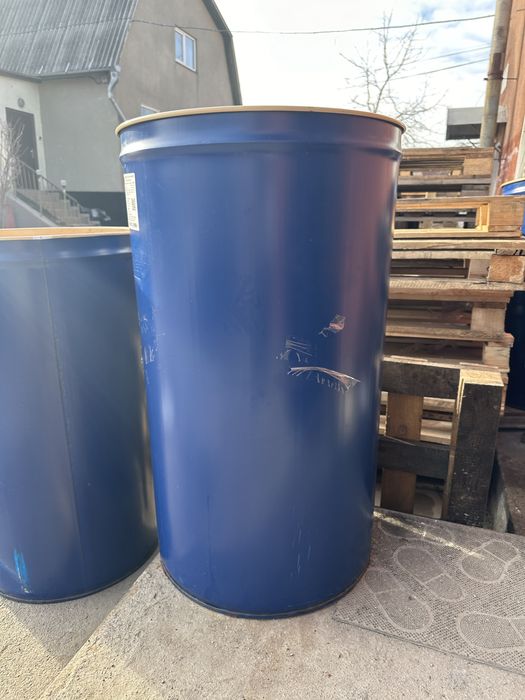 Бочка металева з кришкою 200л /  Б/У