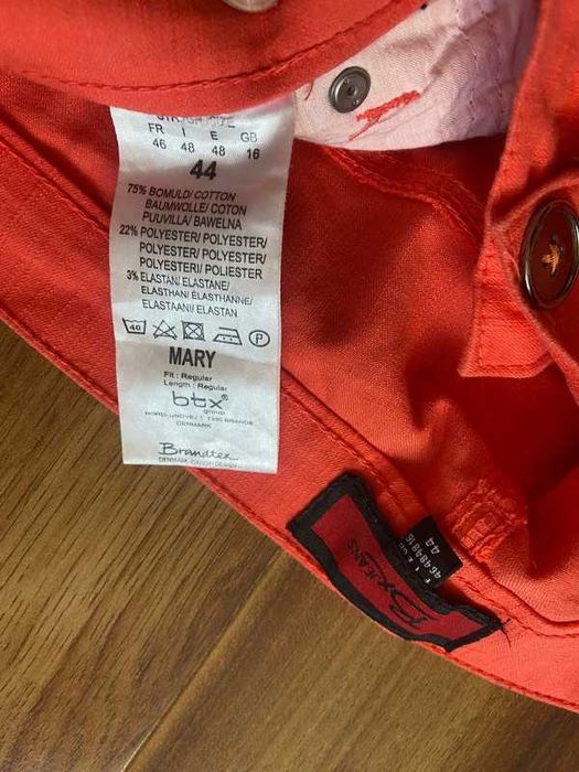 Brandtex mary rurki spodnie cygaretki 7/8 koral roz pastele xxl 44