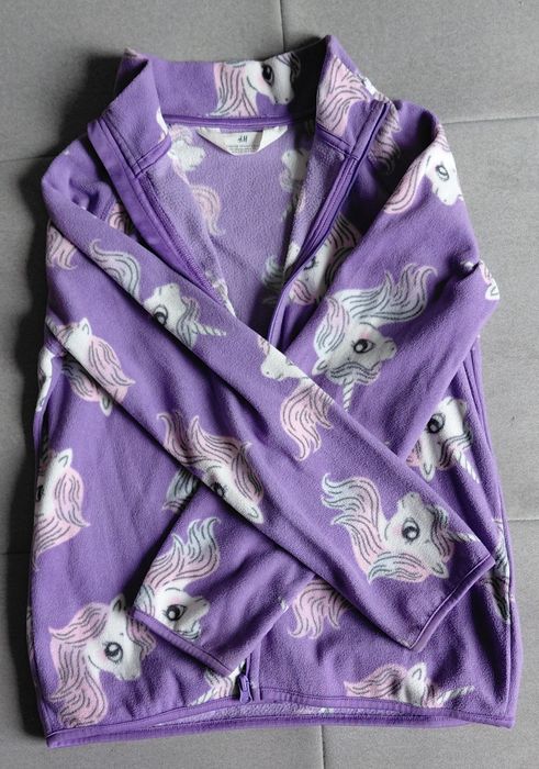 Fioletowy polar h&m dla dziewczynki