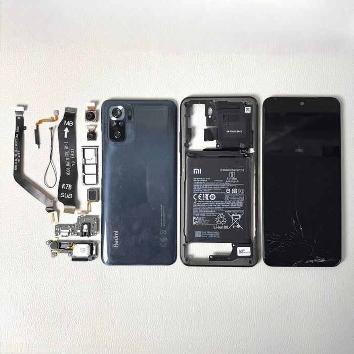 Разборка телефона Xiaomi Redmi Note 10s Black шрот, запчасти