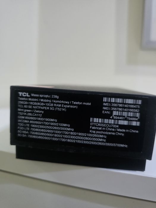 TVL 60 SENNXTPAPER 5G 256gb 18gb ram