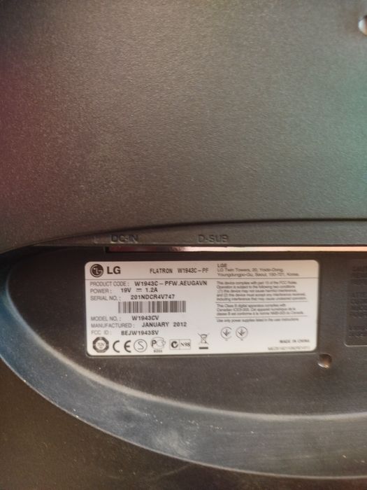 Монітор LG flatron w1943c