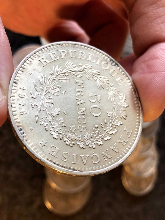 Moedas Prata França “Hercules” (Lote) 571,5 g prata pura