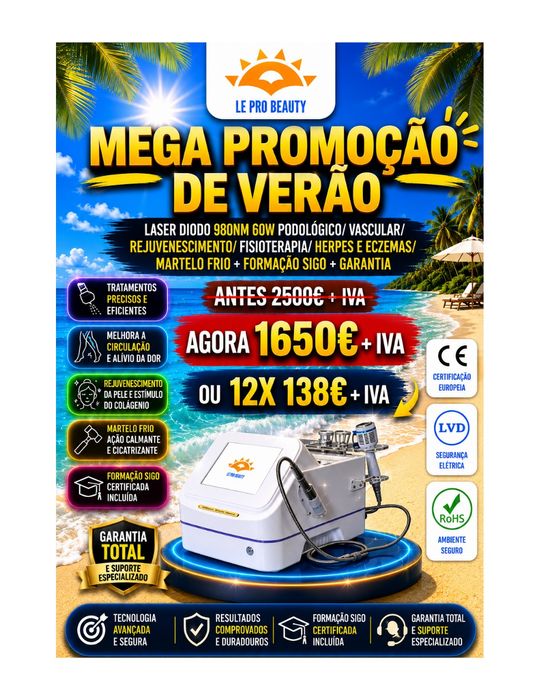 Laser Diodo 980nm 60W podológico e Vascular