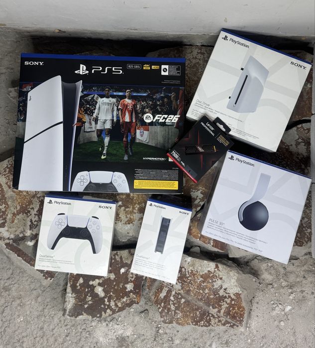 Playstation 5 slim + pulse 3D , додатковий геймпад , док станція , ssd