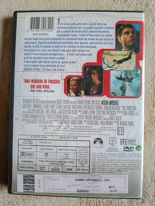 Filme DVD Missão Impossível Tom Cruise - estado impecável