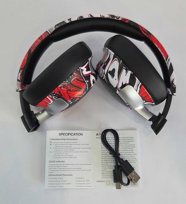 Headphones T12 Wireless Banda Desenhada