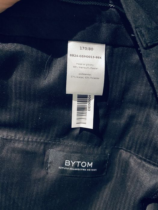 Nowy Garnitur BYTOM 170/92, spodnie 170/80, koszula 38 + poszetka