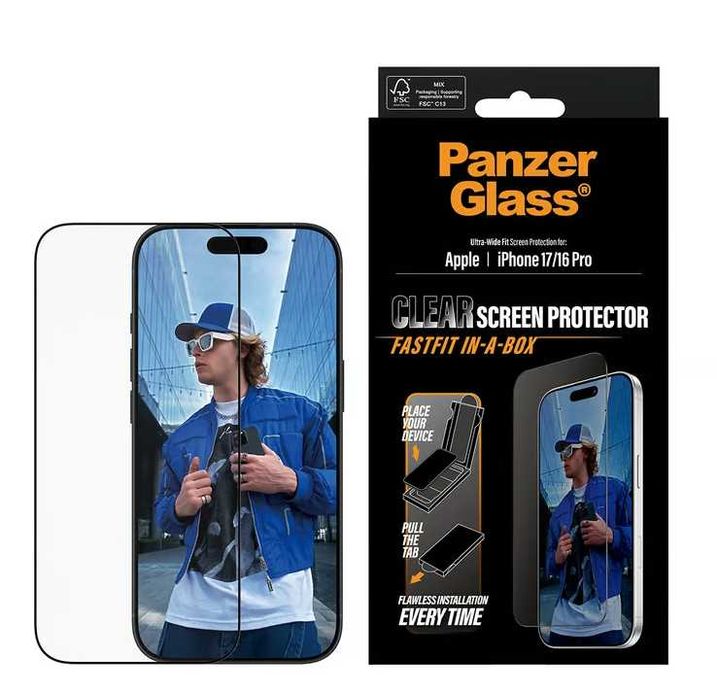 Szkło hartowane Clear od PanzerGlass do Apple iPhone 17/16 Pro 1 szt.