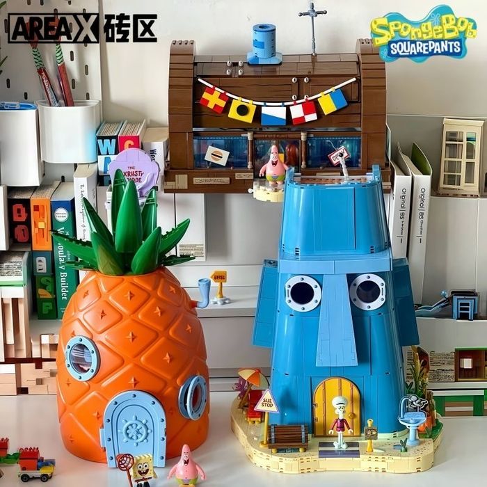 Конструктор Спанчбоб Губкабоб Spongebob Крастикрабс Ананас лего