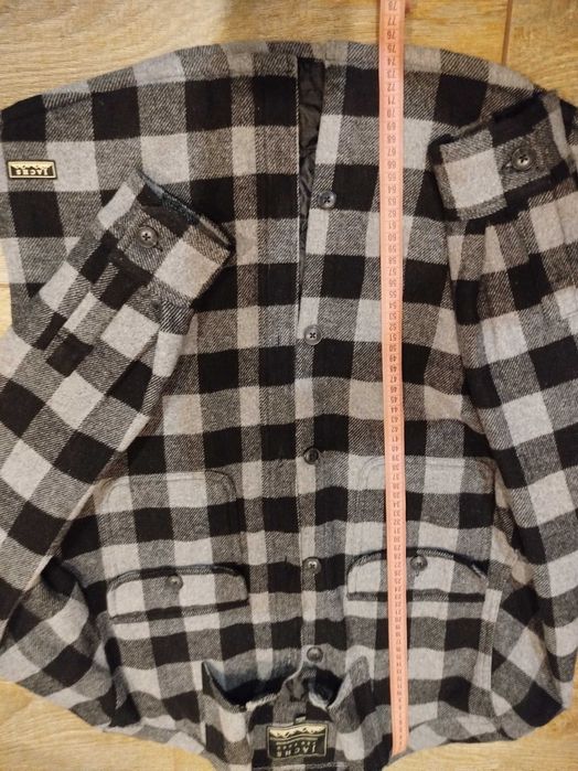 Куртка-рубашка Jachs Heavyweight Shacket, черно-серая, размер Medium.