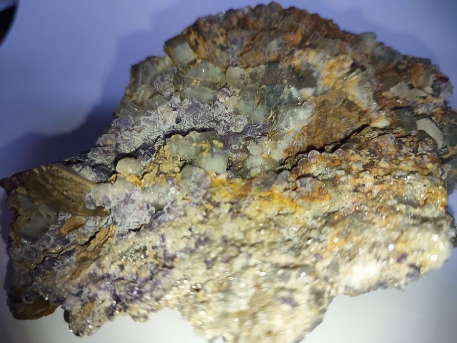 Mineral de coleção Apatite Fluoroapatite Siderite