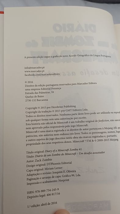 Diário de um Zombie do Minecraft