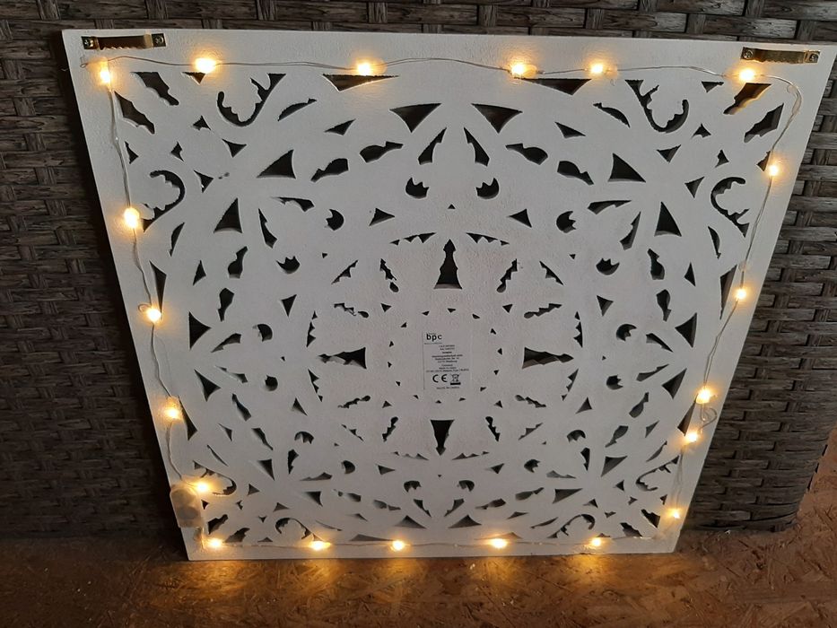 Biały podświetlany dekor ścienny panel dekoracyjny