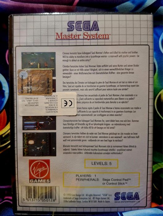 Wolfchild Sega Master System Novo/Selado