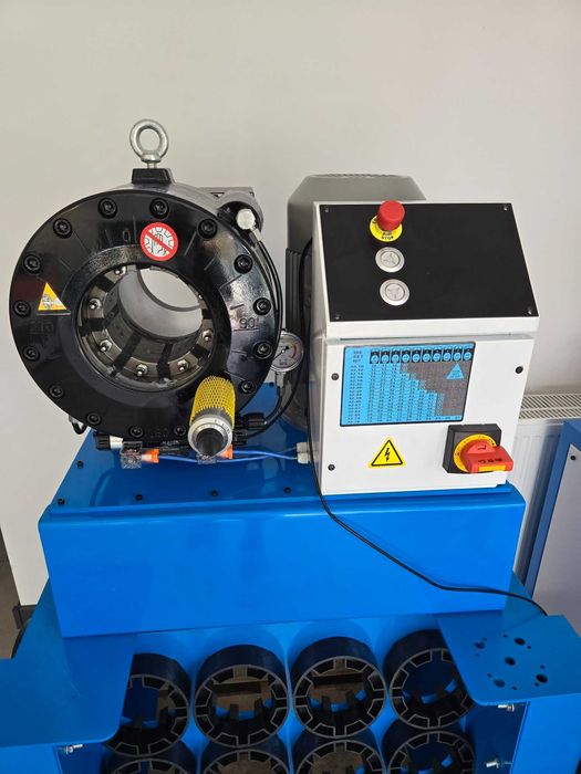 Zakuwarka warsztatowa elektryczna do węży hydraulicznych do 2 cali