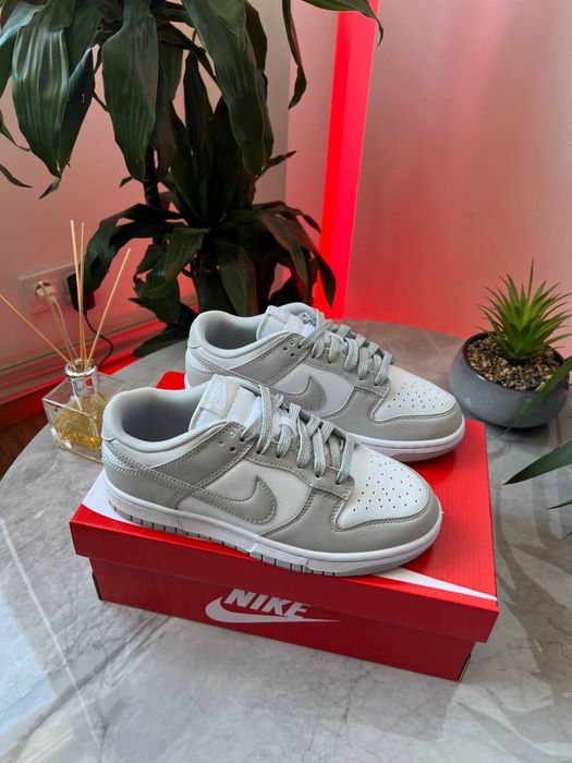 Nike SB Dunk Low White Grey, Найк Данк сірий колір