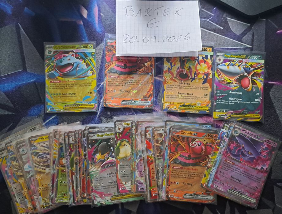Karty Pokemon EX JP (89szt.)  oraz ANG (190szt.)