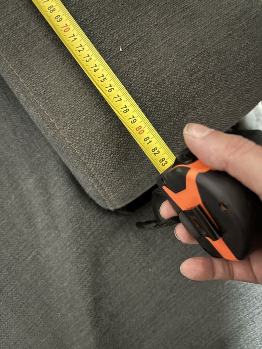 Sofa cinza com chaise long