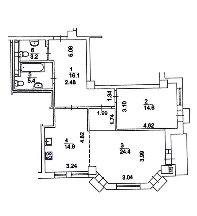 2-комнатная квартира по адресу (площадь 80 м²) - Atlanta.ua - фото 24