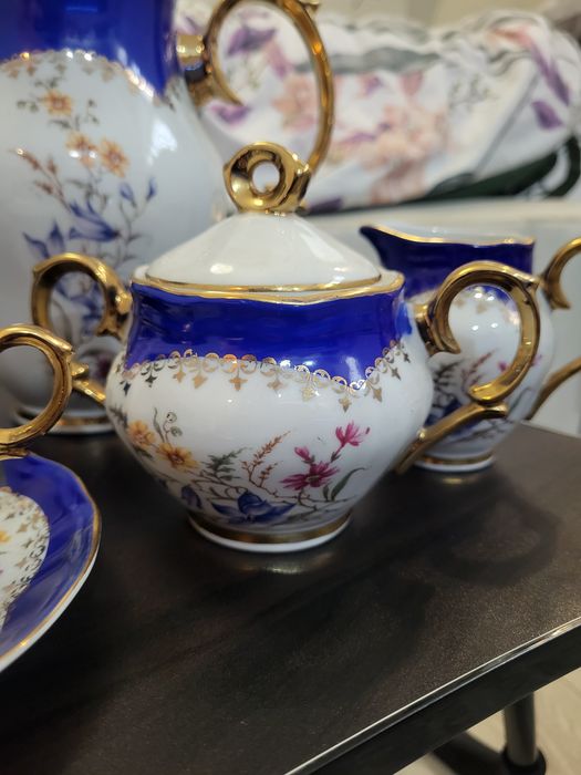 Kompletny serwis kawowy porcelanowy Ćmielów