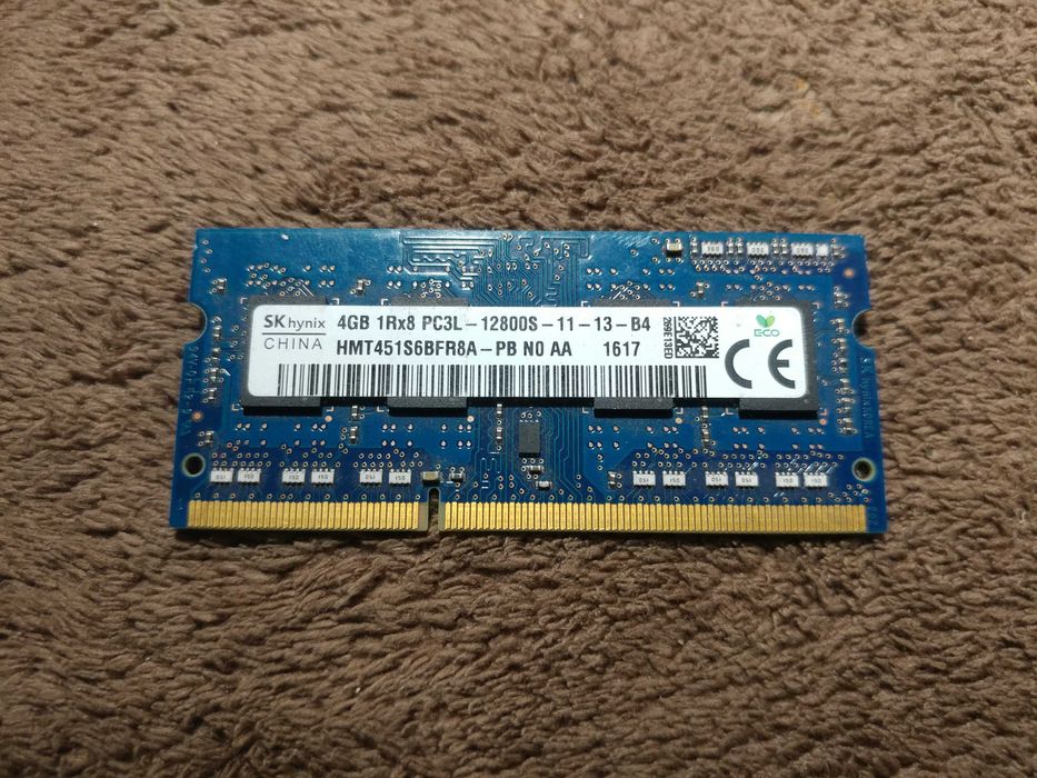 Память DDR3 4Gb для ноута PC3-12800L 1600MHz 8 чипов