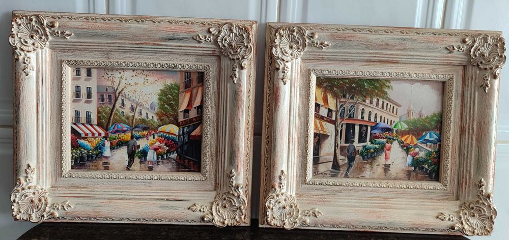 Conjunto de pinturas a óleo de M. Torregrosa