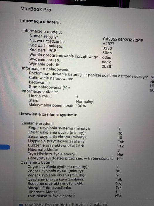 Bateria 100% Macbook Pro 14” 16/512gb