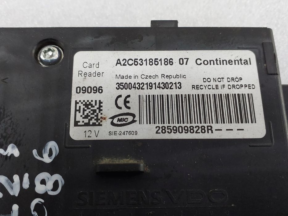 Leitor de chave de ignição RENAULT Scénic III (JZ0/1_)