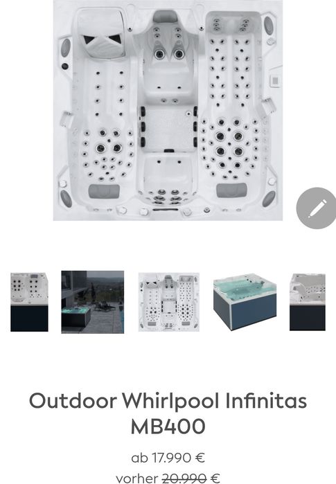 Jacuzzi ogrodowe Made in Germany Infinitas MB 400 normalna cena82600zł