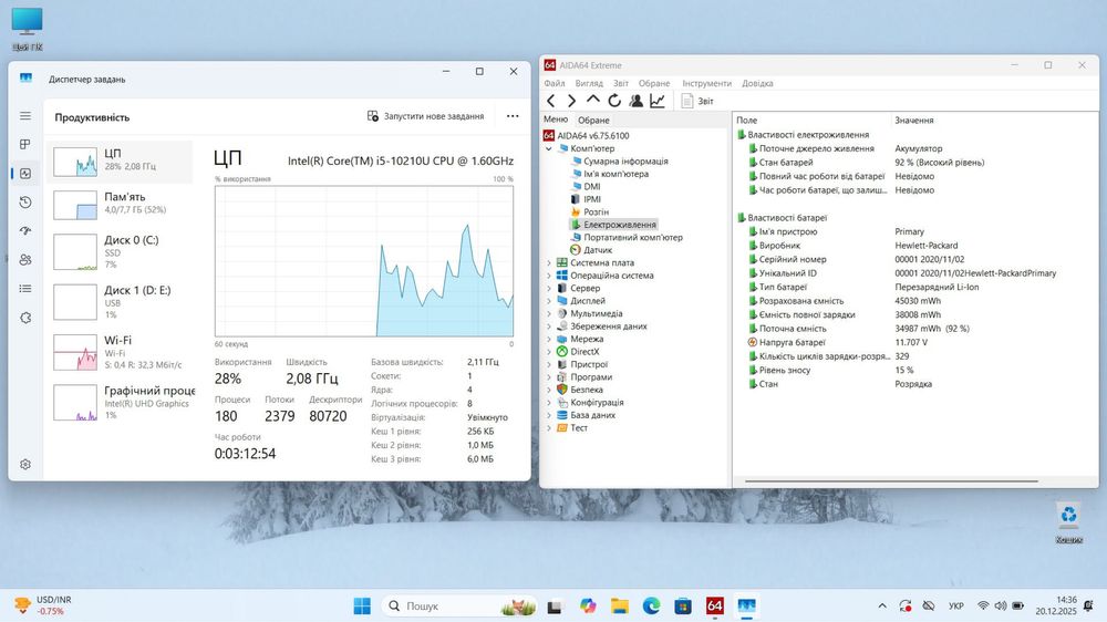 HP ProBook 450 G7 | i5-10210U / 8GB / 256GB NVMe